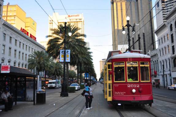 O simpático bonde de New Orleans, na Louisiana, nos Estados Unidos